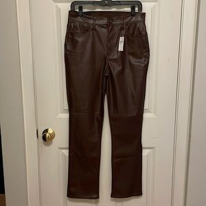 NWT Gap Faux Leather High Rise Vintage Slim Pants